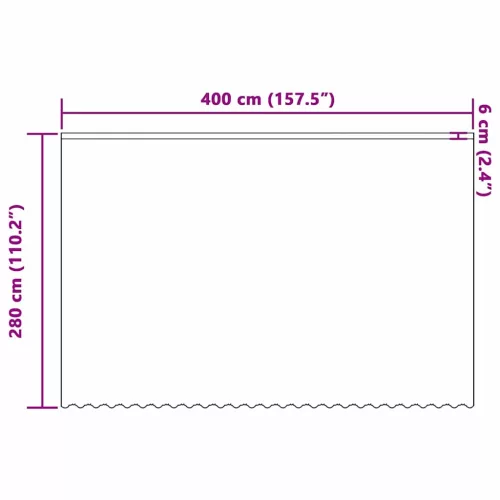 Csipkés Függöny függönyökkel Fehér 400x280cm Poliészter