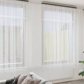   Csipkés Függöny függönyökkel Fehér 600x260cm Poliészter