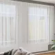 Csipkés Függöny függönyökkel Fehér 900x200cm Poliészter