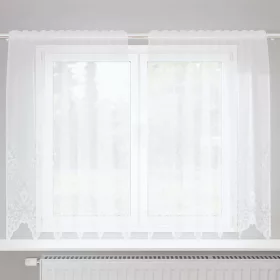   Csipkés Függöny függönyökkel Fehér 150x140cm Poliészter