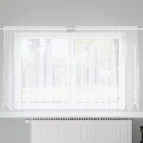   Csipkés Függöny függönyökkel Fehér 200x140cm Poliészter