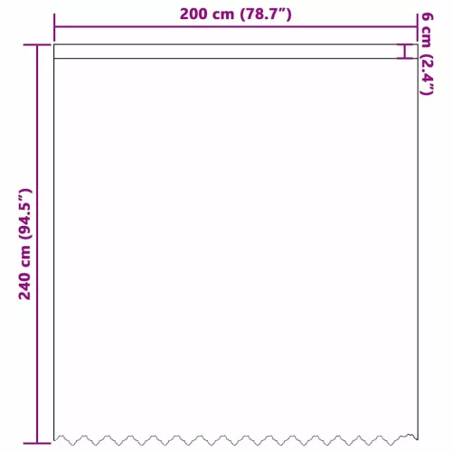 Csipkés Függöny függönyökkel Fehér 200x240cm Poliészter