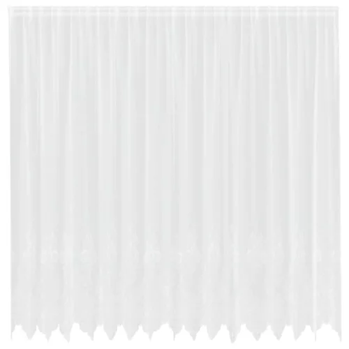 Csipkés Függöny függönyökkel Fehér 400x200cm Poliészter