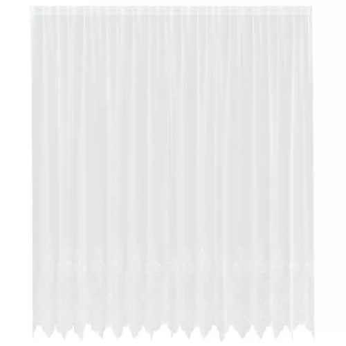 Csipkés Függöny függönyökkel Fehér 400x260cm Poliészter