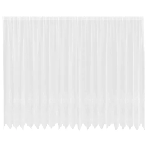 Csipkés Függöny függönyökkel Fehér 500x240cm Poliészter