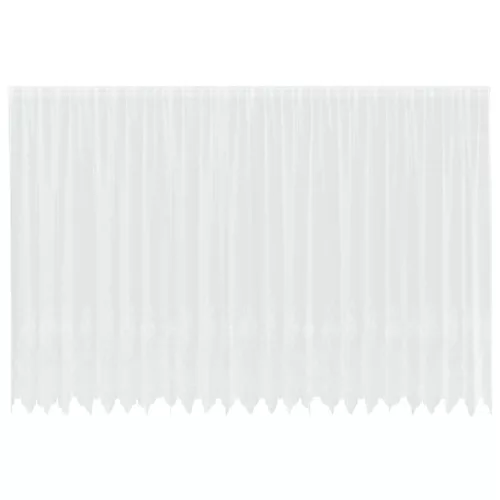 Csipkés Függöny függönyökkel Fehér 600x220cm Poliészter