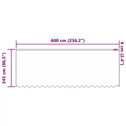 Csipkés Függöny függönyökkel Fehér 600x245cm Poliészter