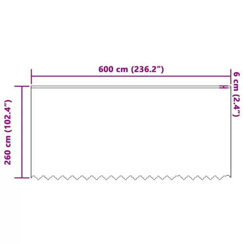Csipkés Függöny függönyökkel Fehér 600x260cm Poliészter