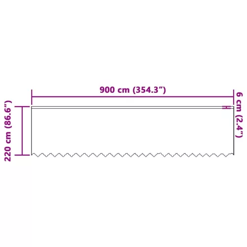 Csipkés Függöny függönyökkel Fehér 900x220cm Poliészter