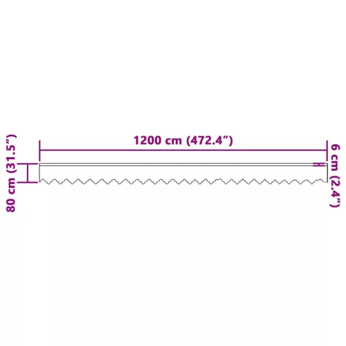 Csipkés Függöny függönyökkel Fehér 1200x80cm Poliészter