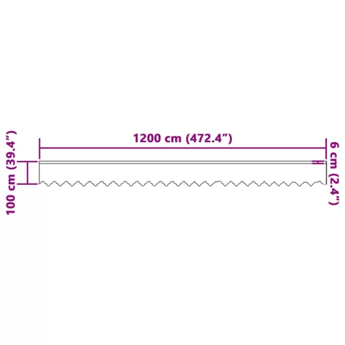 Csipkés Függöny függönyökkel Fehér 1200x100cm Poliészter