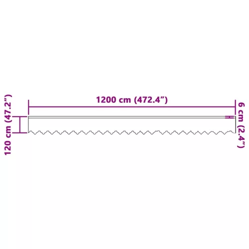 Csipkés Függöny függönyökkel Fehér 1200x120cm Poliészter