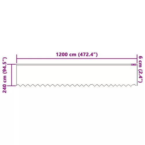 Csipkés Függöny függönyökkel Fehér 1200x240cm Poliészter