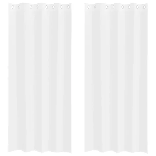 Voile Függöny függönyökkel 2 pcs Fehér 140x225cm Poliészter