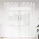 Voile Függöny függönyökkel 2 pcs Fehér 140x245cm Poliészter