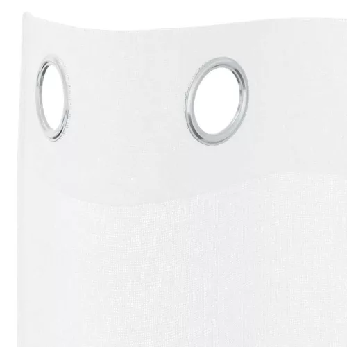 Voile Függöny függönyökkel 2 pcs Fehér 140x260cm Poliészter