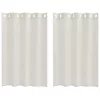 Voile Függöny függönyökkel 2 pcs Krém 140x140cm Poliészter