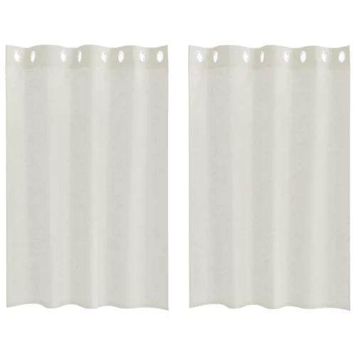 Voile Függöny függönyökkel 2 pcs Krém 140x140cm Poliészter