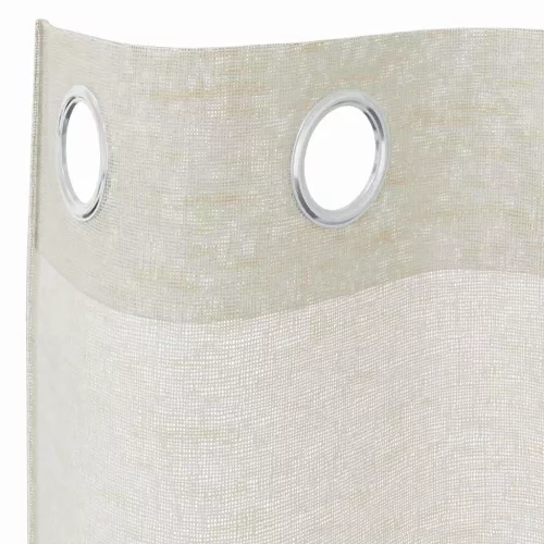 Voile Függöny függönyökkel 2 pcs Krém 140x140cm Poliészter