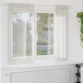   Voile Függöny függönyökkel 2 pcs Krém 140x175cm Poliészter