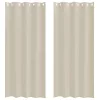 Voile Függöny függönyökkel 2 pcs Homokszín 140x225cm Poliészter