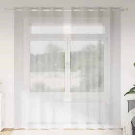 Voile Függöny 2 pcs Világosszürke 140x225cm Poliészter