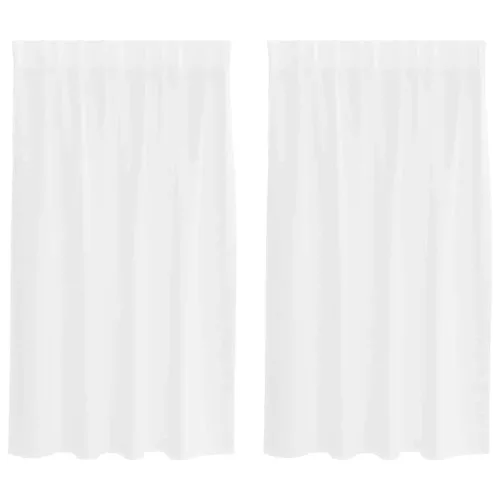 Voile Függöny függönyökkel 2 pcs Fehér 140x140cm Poliészter