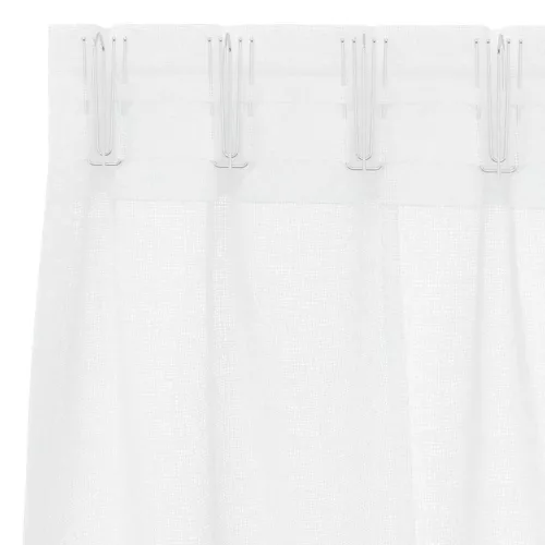Voile Függöny függönyökkel 2 pcs Fehér 140x245cm Poliészter