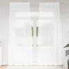 Voile Függöny függönyökkel 2 pcs Fehér 140x260cm Poliészter