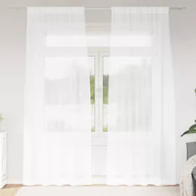  Voile Függöny függönyökkel 2 pcs Fehér 140x260cm Poliészter