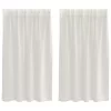 Voile Függöny függönyökkel 2 pcs Krém 140x140cm Poliészter