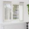Voile Függöny függönyökkel 2 pcs Krém 140x175cm Poliészter