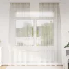 Voile Függöny függönyökkel 2 pcs Krém 140x245cm Poliészter