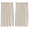 Voile Függöny függönyökkel 2 pcs Homokszín 140x140cm Poliészter