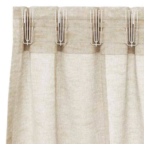 Voile Függöny függönyökkel 2 pcs Homokszín 140x140cm Poliészter