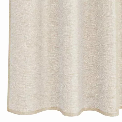 Voile Függöny függönyökkel 2 pcs Homokszín 140x140cm Poliészter