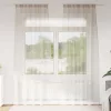 Voile Függöny függönyökkel 2 pcs Homokszín 140x225cm Poliészter