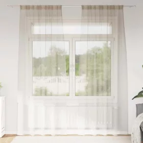   Voile Függöny függönyökkel 2 pcs Homokszín 140x225cm Poliészter