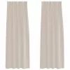 Voile Függöny függönyökkel 2 pcs Homokszín 140x225cm Poliészter