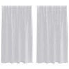 Voile Függöny 2 pcs Világosszürke 140x140cm Poliészter