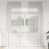 Voile Függöny 2 pcs Világosszürke 140x245cm Poliészter