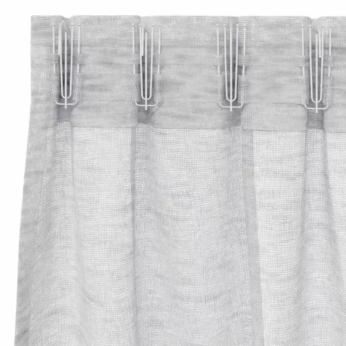 Voile Függöny 2 pcs Világosszürke 140x245cm Poliészter