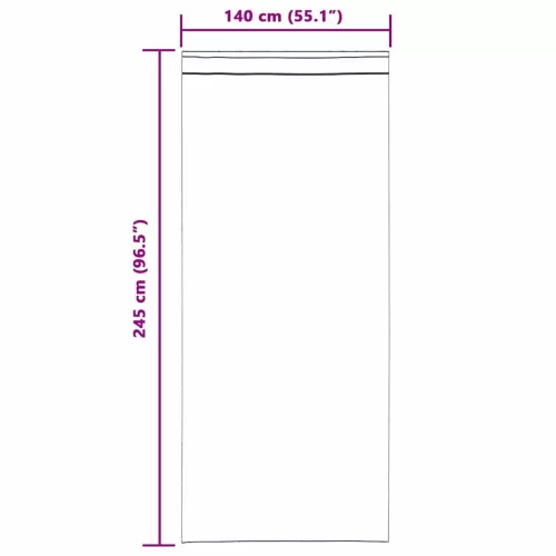 Voile Függöny 2 pcs Világosszürke 140x245cm Poliészter