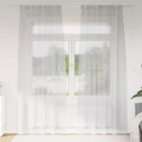 Voile Függöny 2 pcs Világosszürke 140x260cm Poliészter