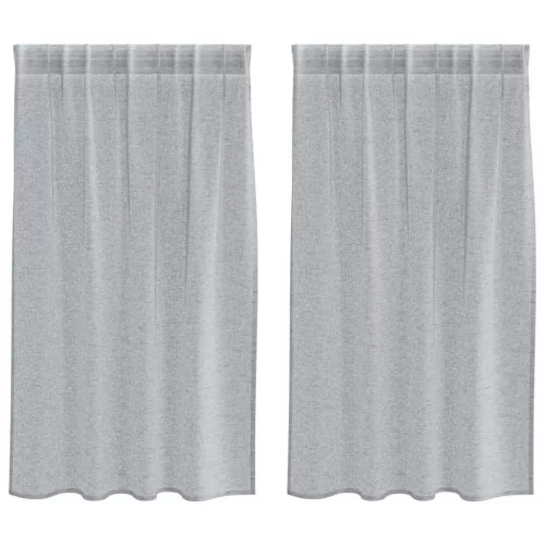 Voile Függöny 2 pcs Sötétszürke 140x140cm Poliészter