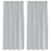 Voile Függöny 2 pcs Sötétszürke 140x175cm Poliészter
