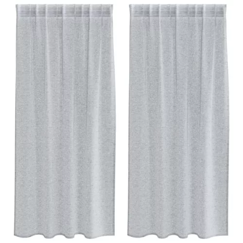 Voile Függöny 2 pcs Sötétszürke 140x175cm Poliészter