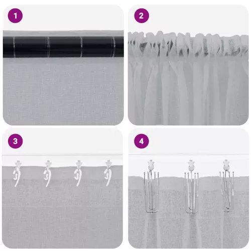 Voile Függöny 2 pcs Sötétszürke 140x225cm Poliészter