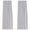 Voile Függöny 2 pcs Sötétszürke 140x260cm Poliészter