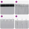 Voile Függöny 2 pcs Sötétszürke 140x260cm Poliészter